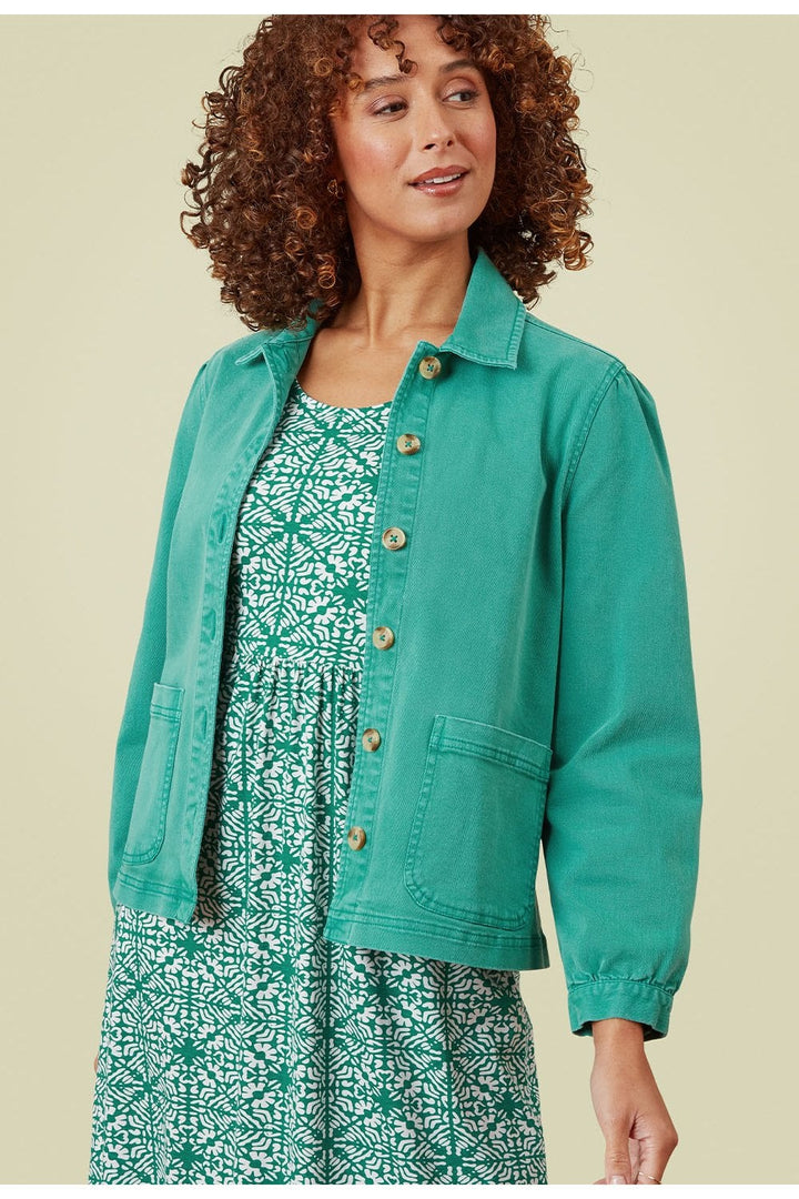 EVERLYN STRETCHED TWILL JACKET | COL=ALHAMBRA