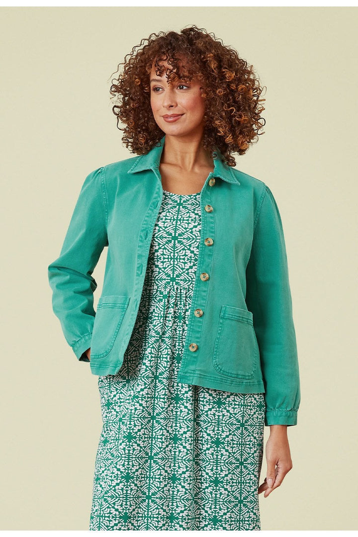 EVERLYN STRETCHED TWILL JACKET | COL=ALHAMBRA