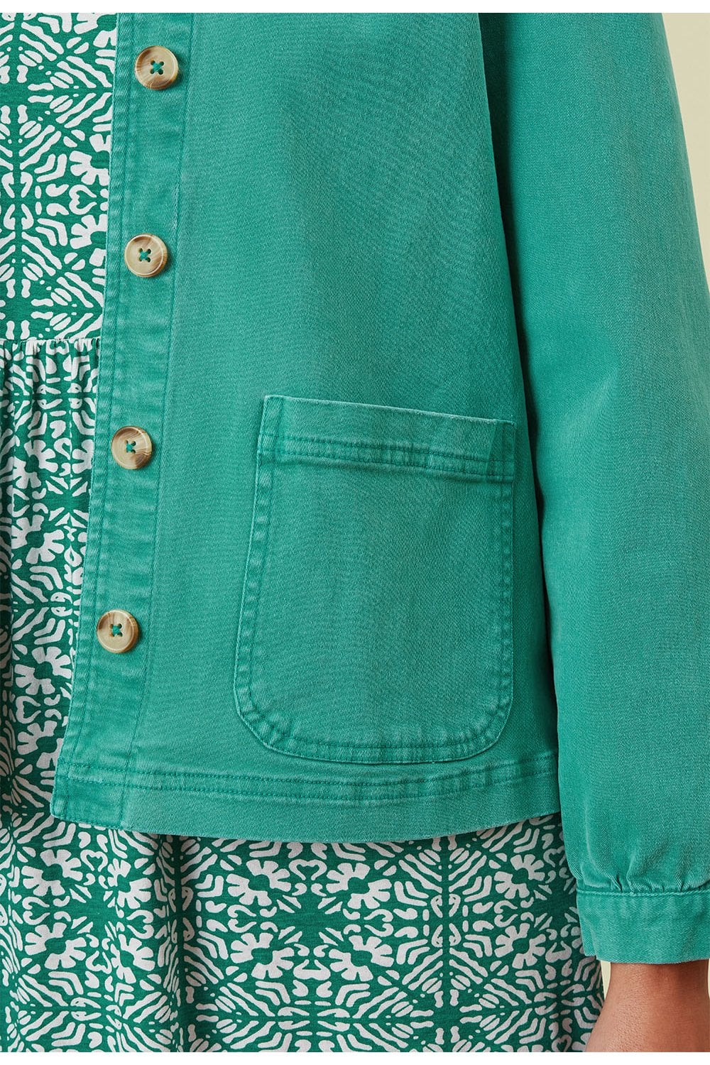 EVERLYN STRETCHED TWILL JACKET | COL=ALHAMBRA
