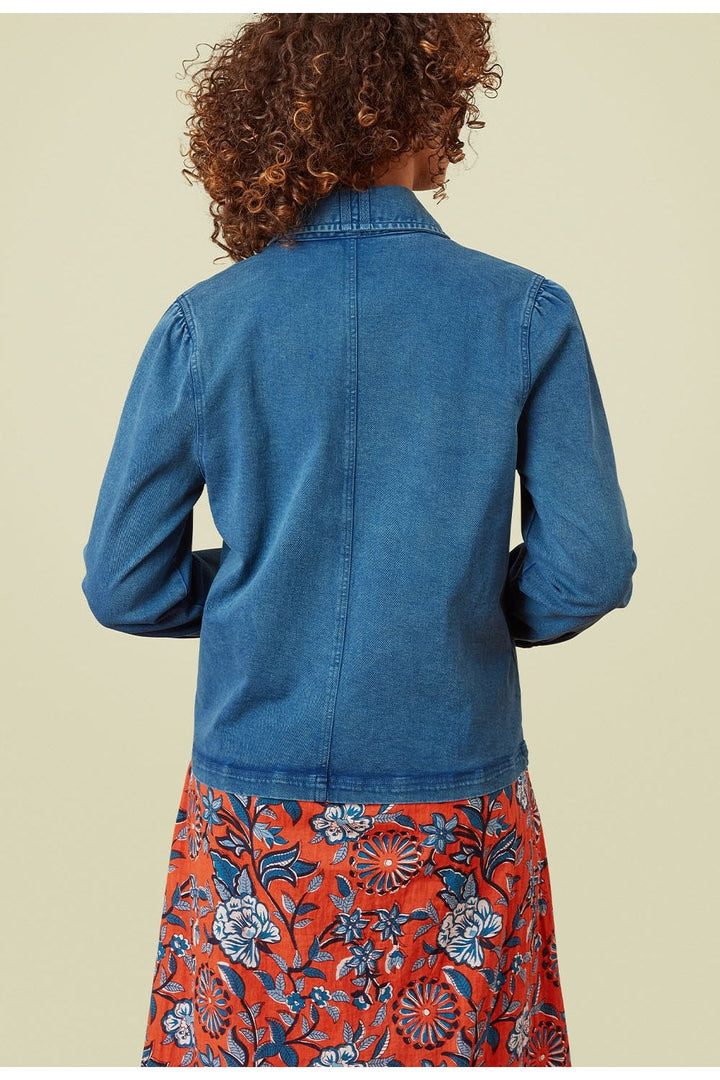 EVERLYN STRETCHED TWILL JACKET | COL=RIVIERA