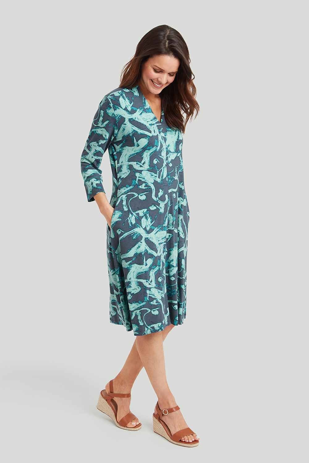 EVLYN DRESS | COL=BLUE MIX
