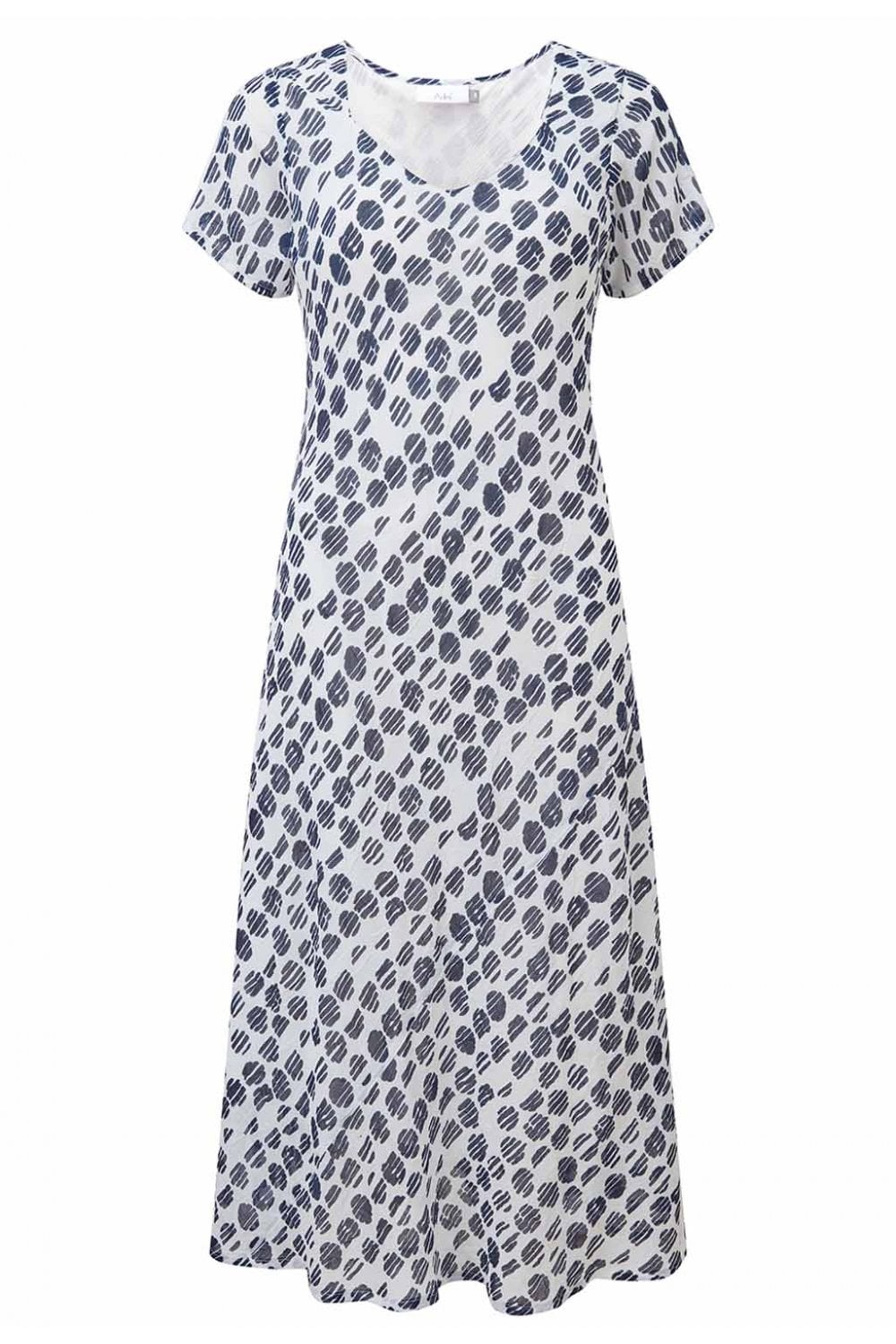 FARAH DRESS | COL=NAVY/WHITE