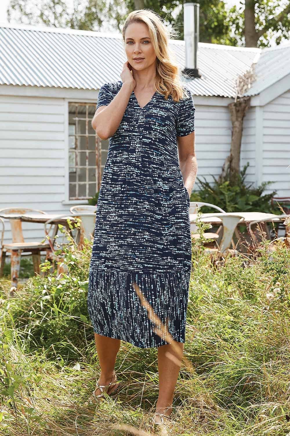 FAYE DRESS | COL=NAVY