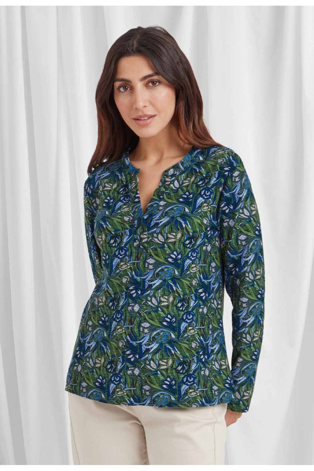 FREYA TOP CROCUS PRINT | COL=MULTI