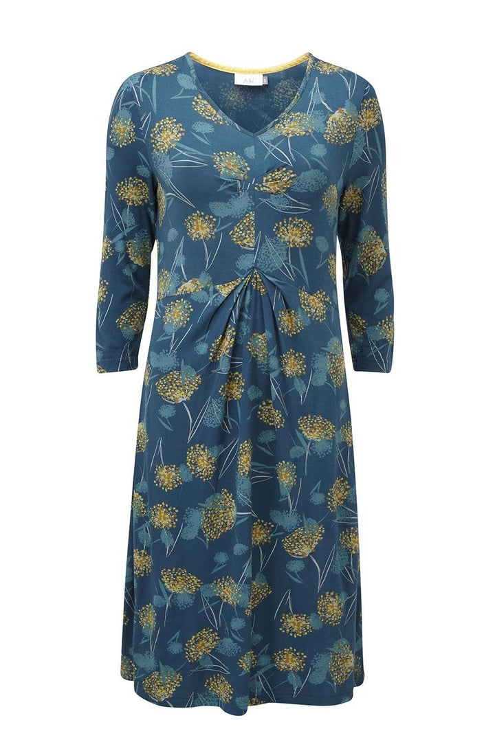 GRACEFUL DRESS ALLIUM PRINT | COL=KINGFISHER