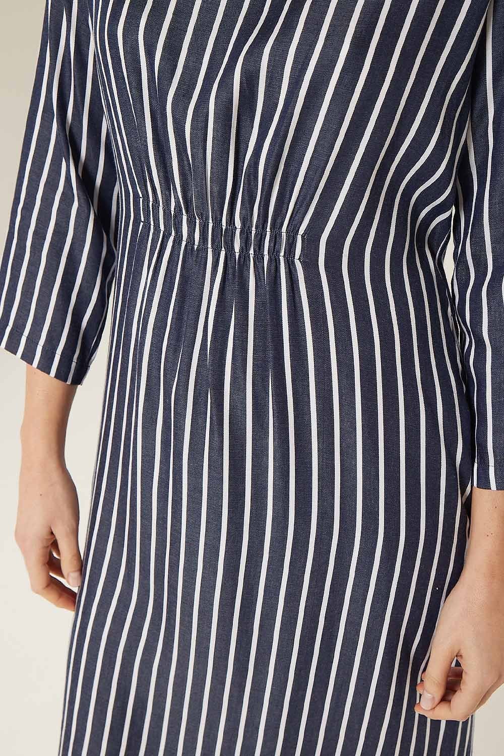 GRETA DRESSS | COL=NAVY/WHITE
