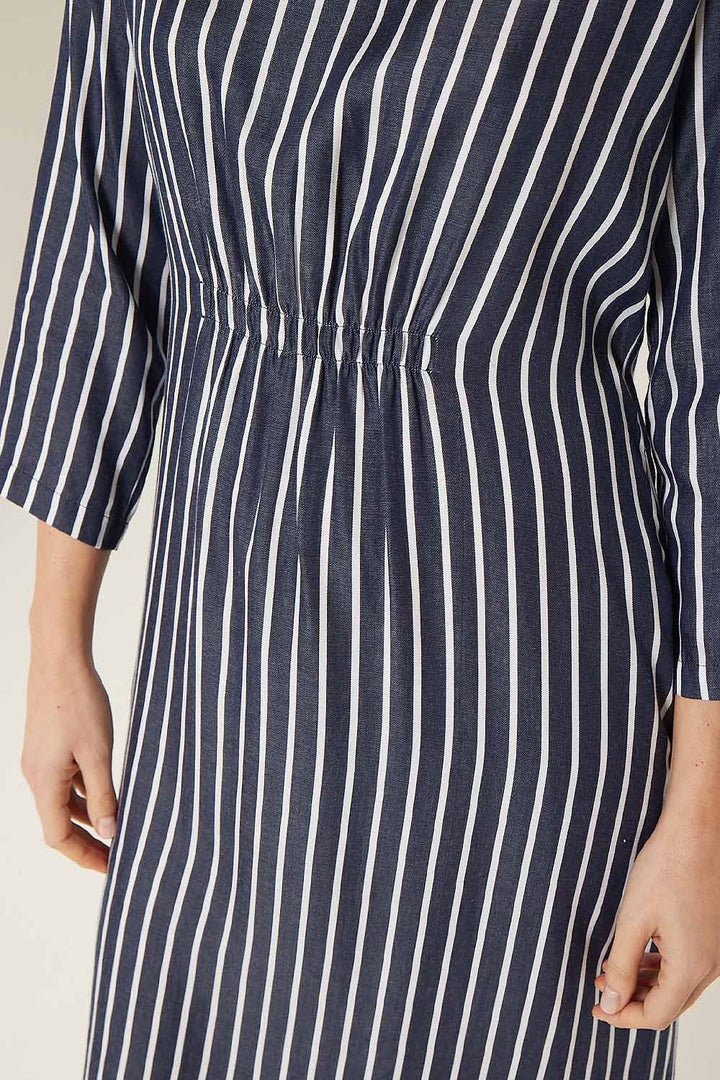 GRETA DRESSS | COL=NAVY/WHITE