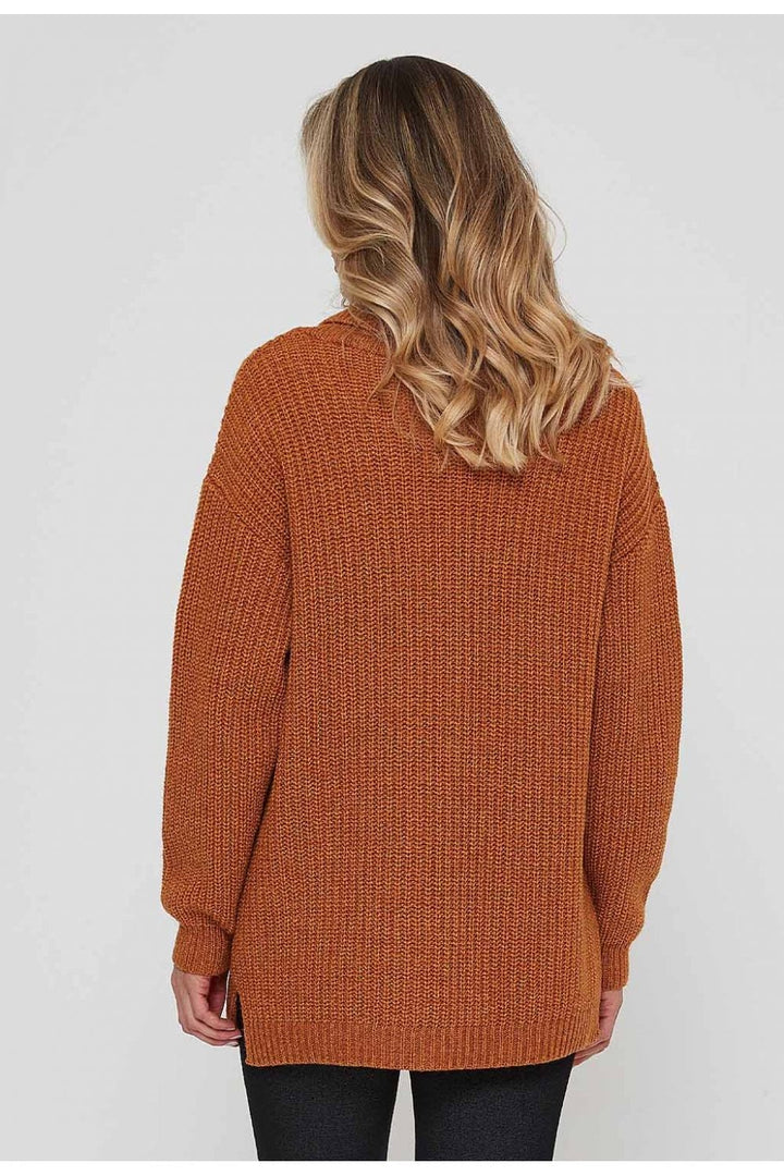 HAILEY TUSCAN KNIT JUMPER | COL=DENIM,MARMALADE