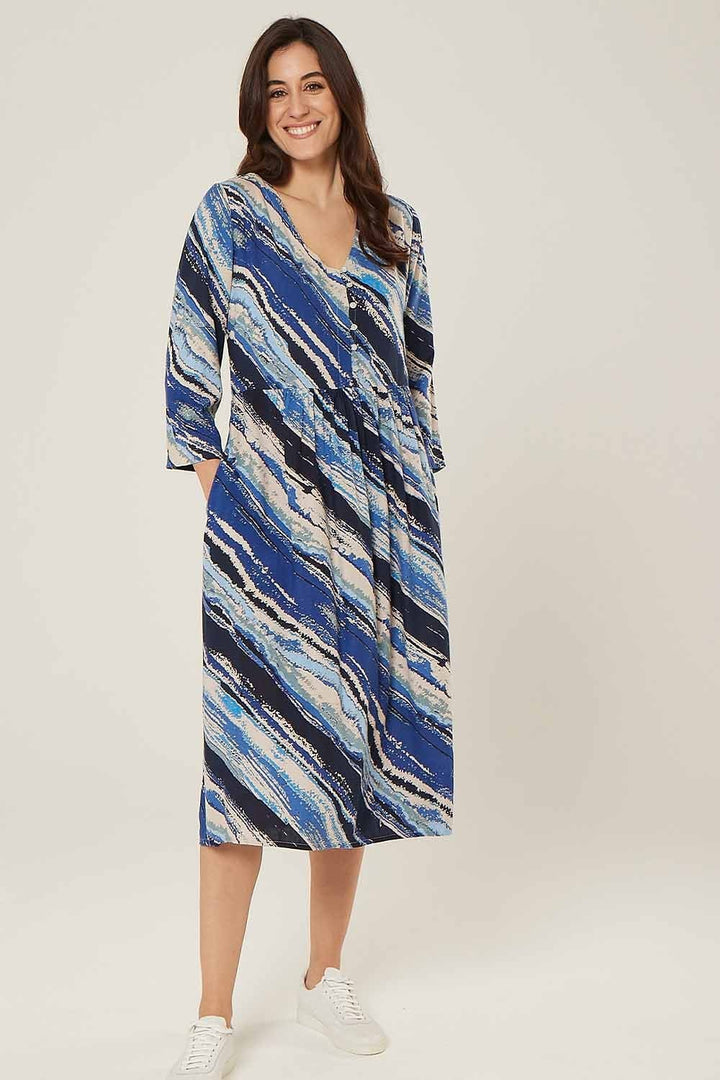 HARPER DRESS | COL=BLUE
