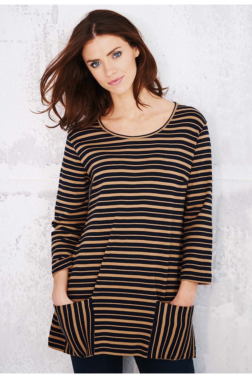HAVEN TUNIC CAMDEN STRIPE | COL=FRENCH BLUE