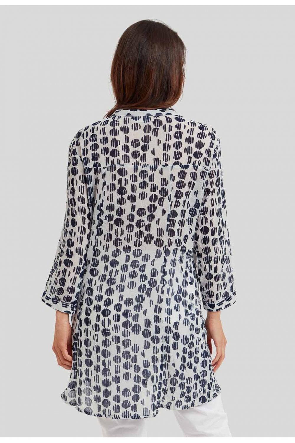 HOLLIE TUNIC | COL=NAVY/WHITE