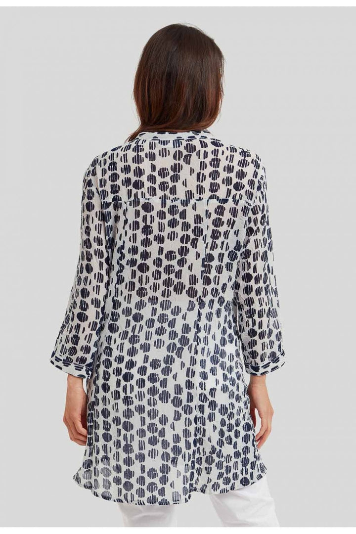 HOLLIE TUNIC | COL=NAVY/WHITE