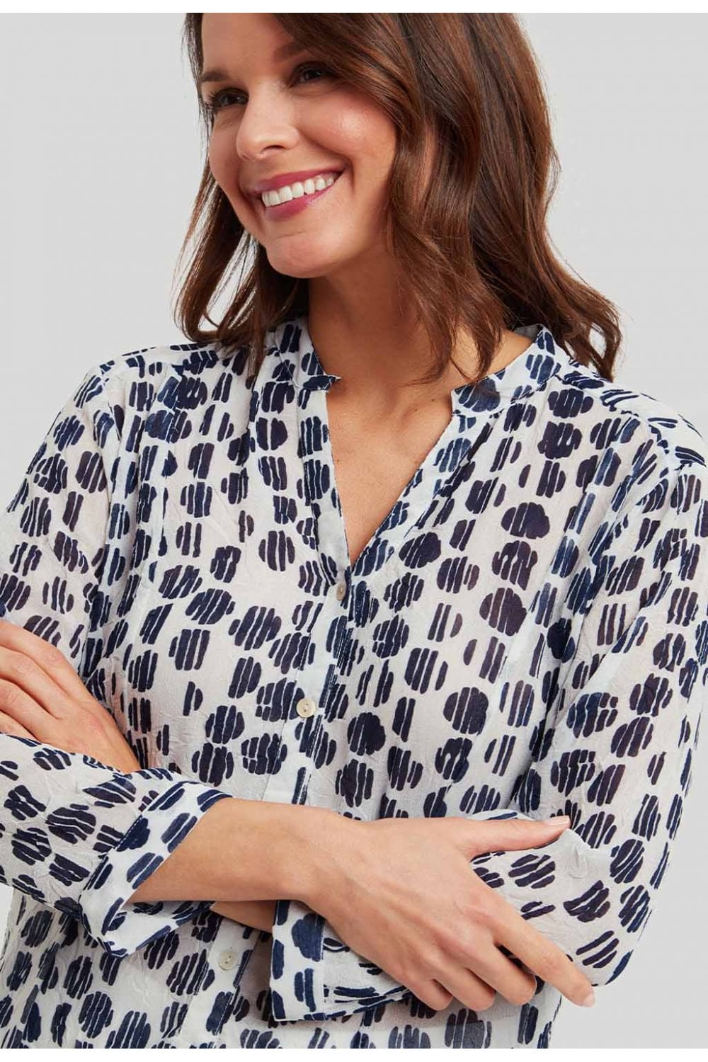 HOLLIE TUNIC | COL=NAVY/WHITE