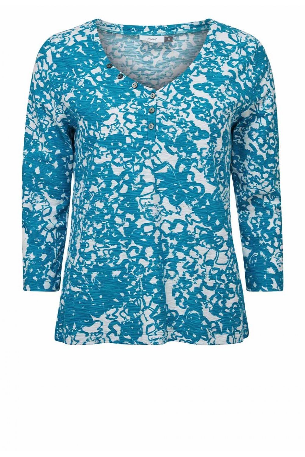 HOLLY TOP SCRIBBLE PRINT | COL=BLUE