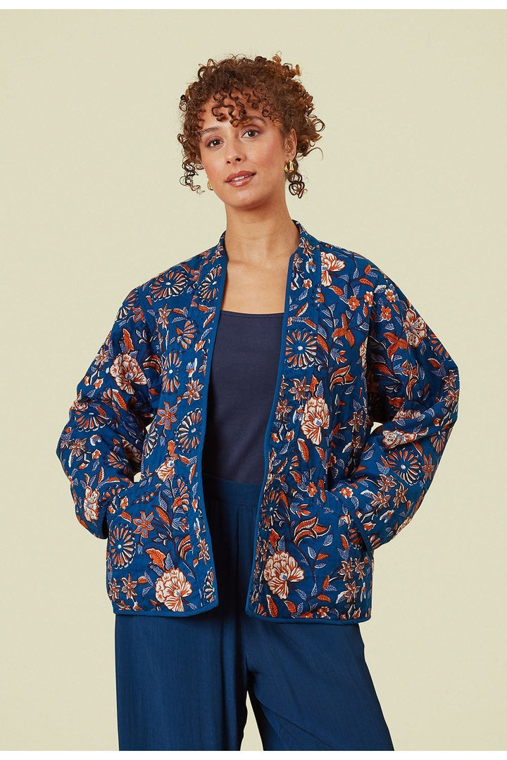 INDRED QUILTED REVERSIBLE JACKET | COL=RED ORANGE