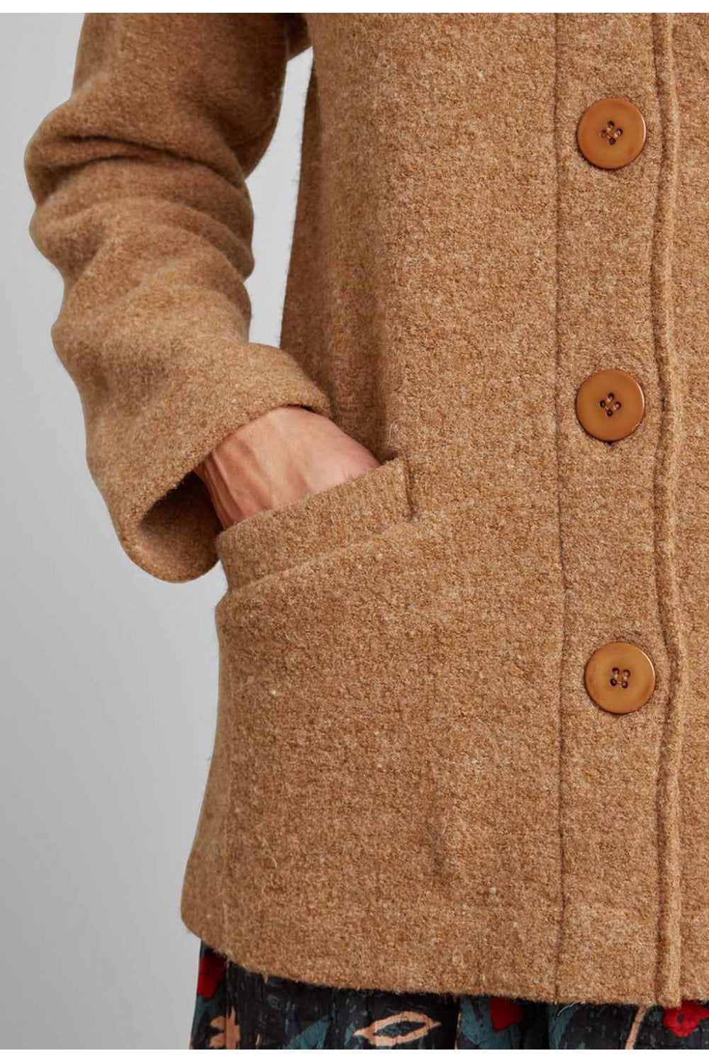 ISOLA BOILED WOOL JACKET | COL=ALMOND