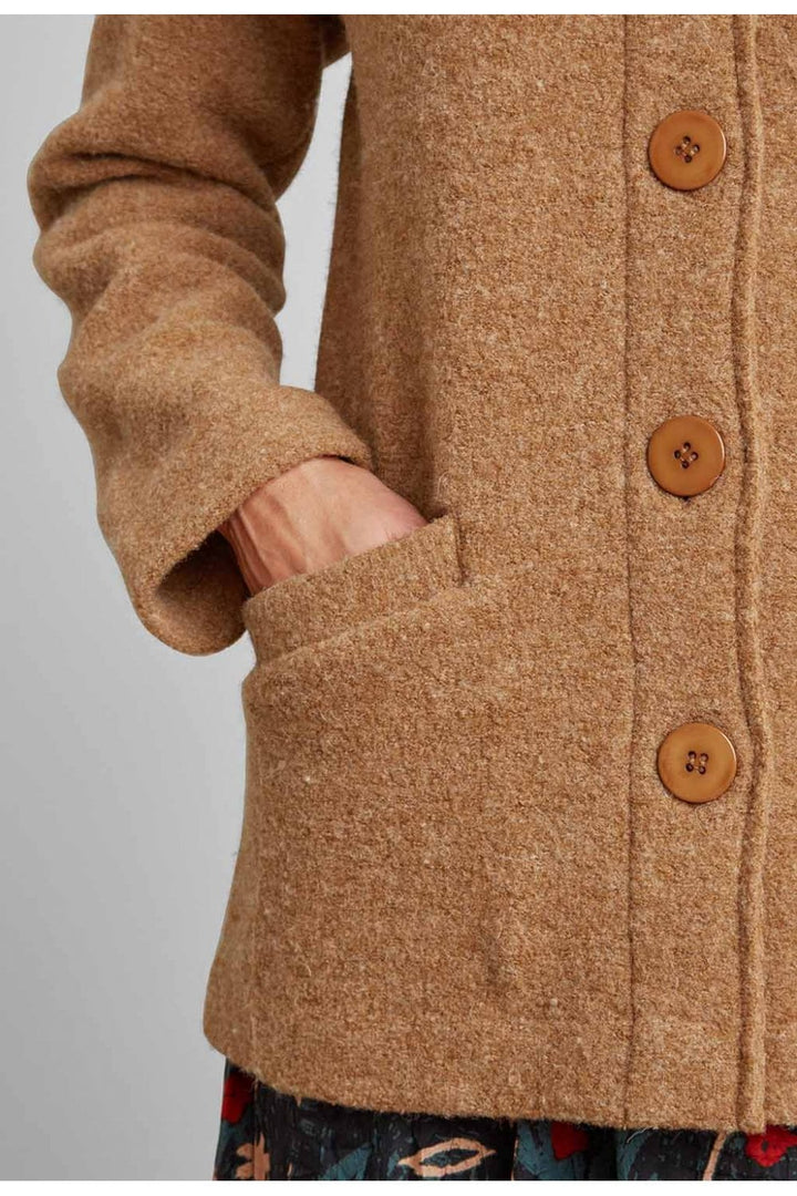 ISOLA BOILED WOOL JACKET | COL=ALMOND