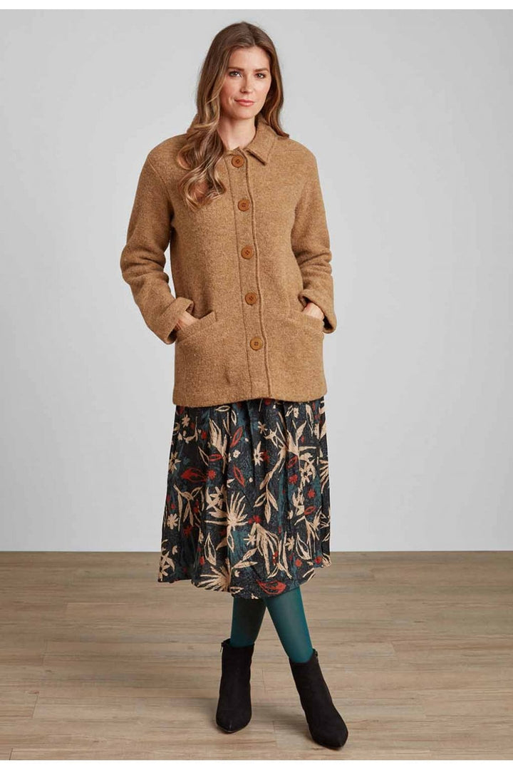 ISOLA BOILED WOOL JACKET | COL=ALMOND