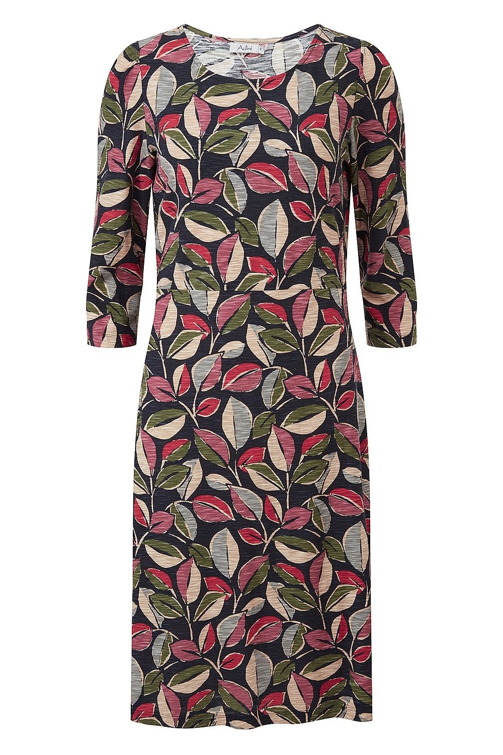 IVO DRESS PAINTED LEAF PRINT | COL=MULTI