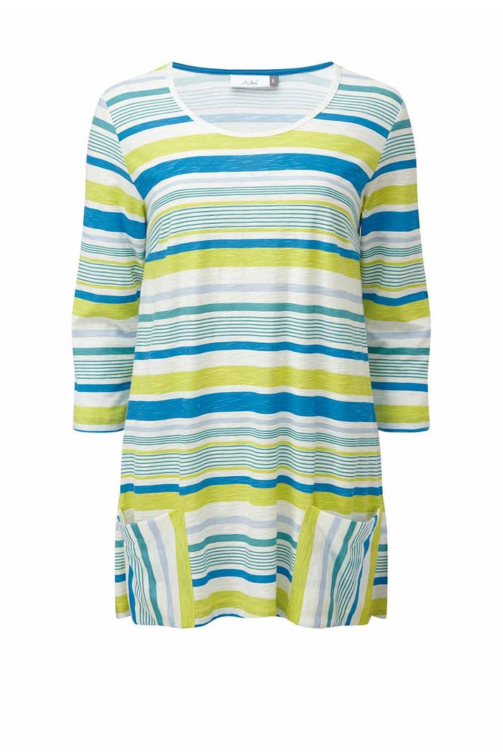 JESS TUNIC REEVA STRIPE | COL=PEACOCK