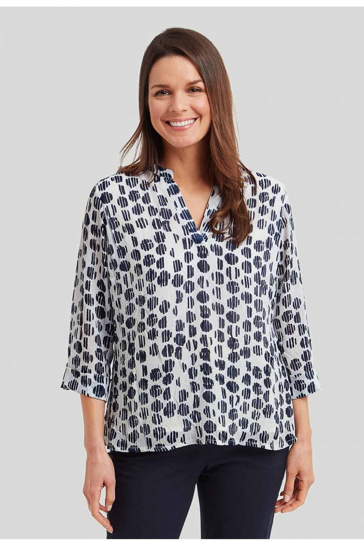 JODIE TOP | COL=NAVY/WHITE