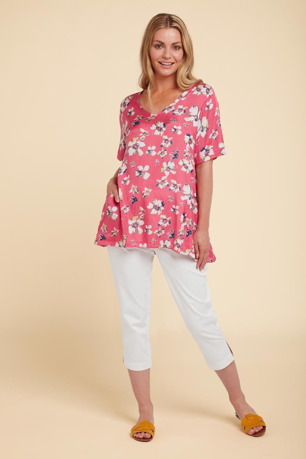 JONI TUNIC VICTORIA PRINT | COL=CERISE