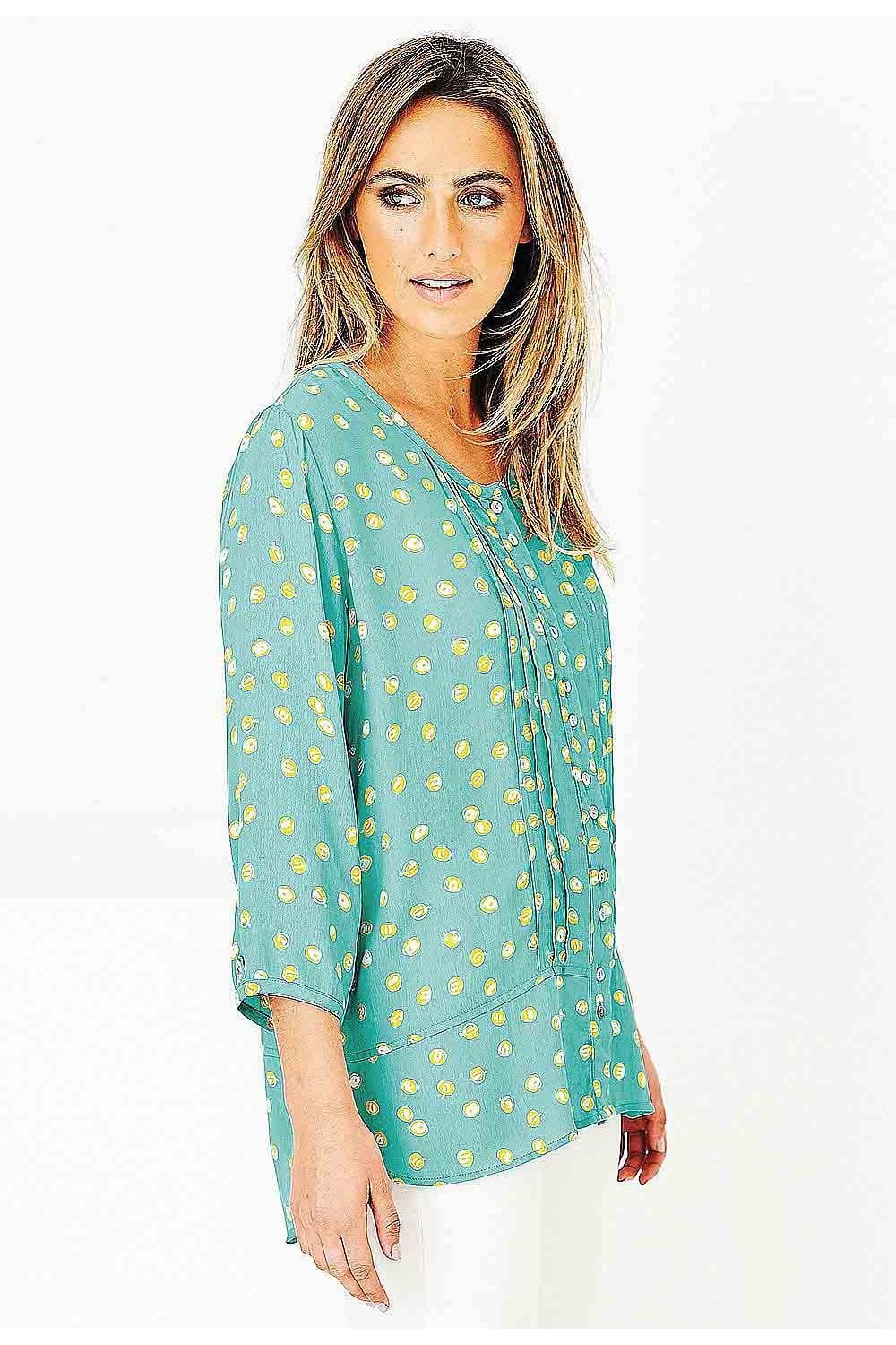 KATE TUNIC CITRUS SPOT PRINT | COL=TOPAZ