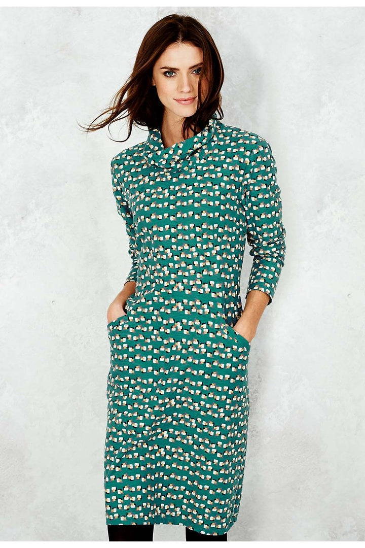 KATHLEEN DRESS MAXWELL PRINT | COL=TEAL