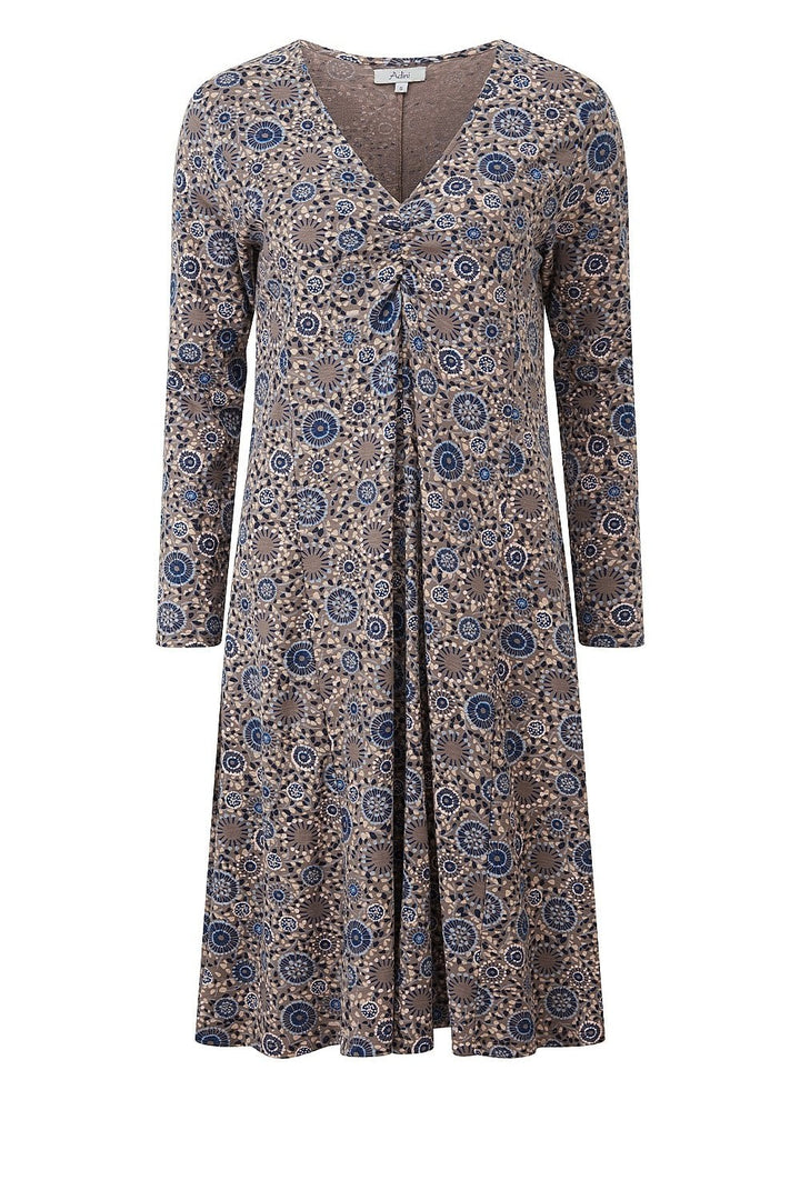 KIKKI DRESS DANDELION PRINT | COL=TAUPE