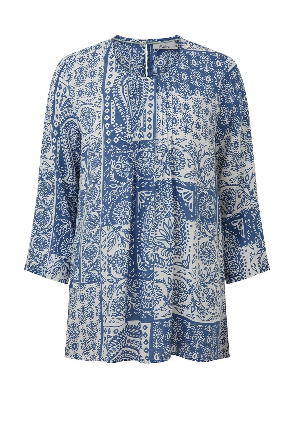 KLARA TUNIC PATCHED PAISLEY PRINT | COL=STARLIGHT BLUE