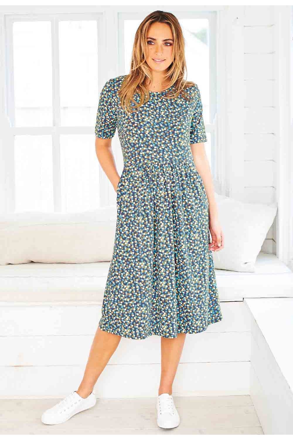 LIZZIE DRESS TRIPLE SPOT | COL=FRENCH BLUE