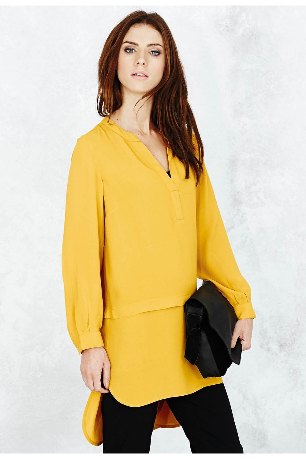 LOUISE TUNIC CARA CREAPE | COL=CITRON YELLOW