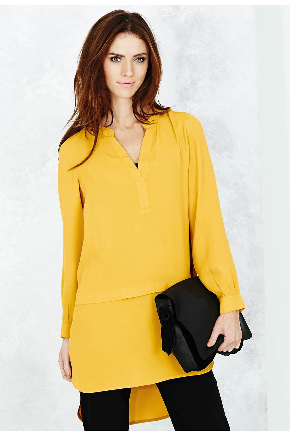 LOUISE TUNIC CARA CREAPE | COL=CITRON YELLOW