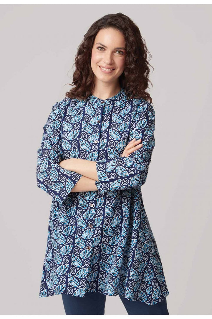 LUCIA COASTAL LEAF TUNIC | COL=BLUE,MULTI