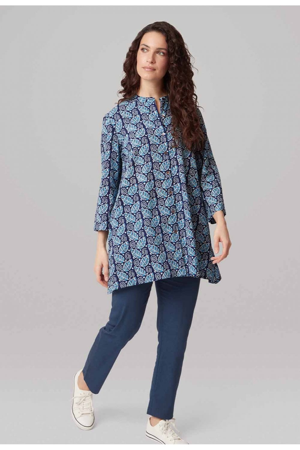 LUCIA COASTAL LEAF TUNIC | COL=BLUE,MULTI