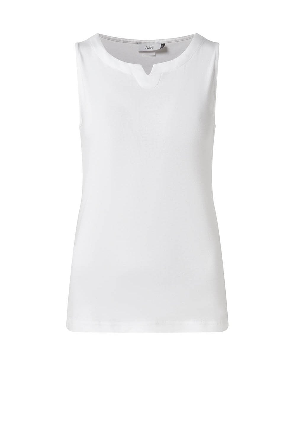 LUCIE VEST TOP COTTON RIB | COL=WHITE