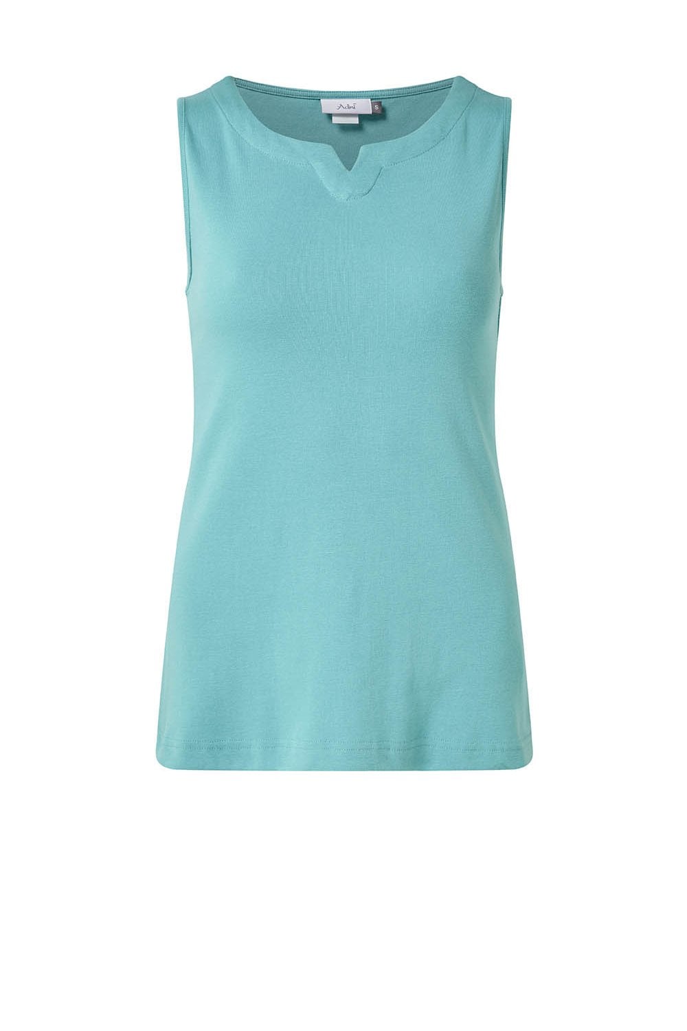 LUCIE VEST TOP COTTON RIB | COL=SEASPRAY