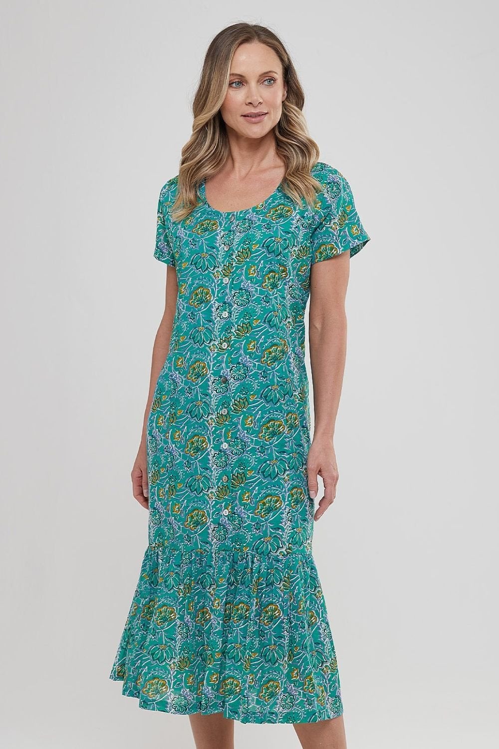MACEY DRESS LOTUS PRINT | COL=MULTI