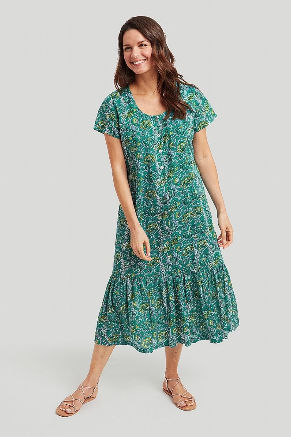 MACEY DRESS LOTUS PRINT | COL=MULTI