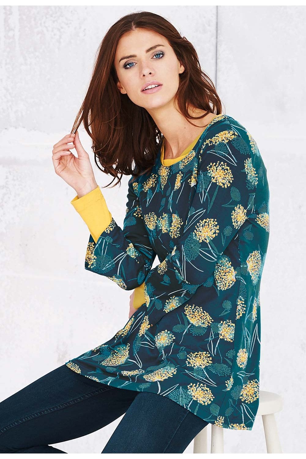 MAPEL TUNIC ALLIUM PRINT | COL=KINGFISHER