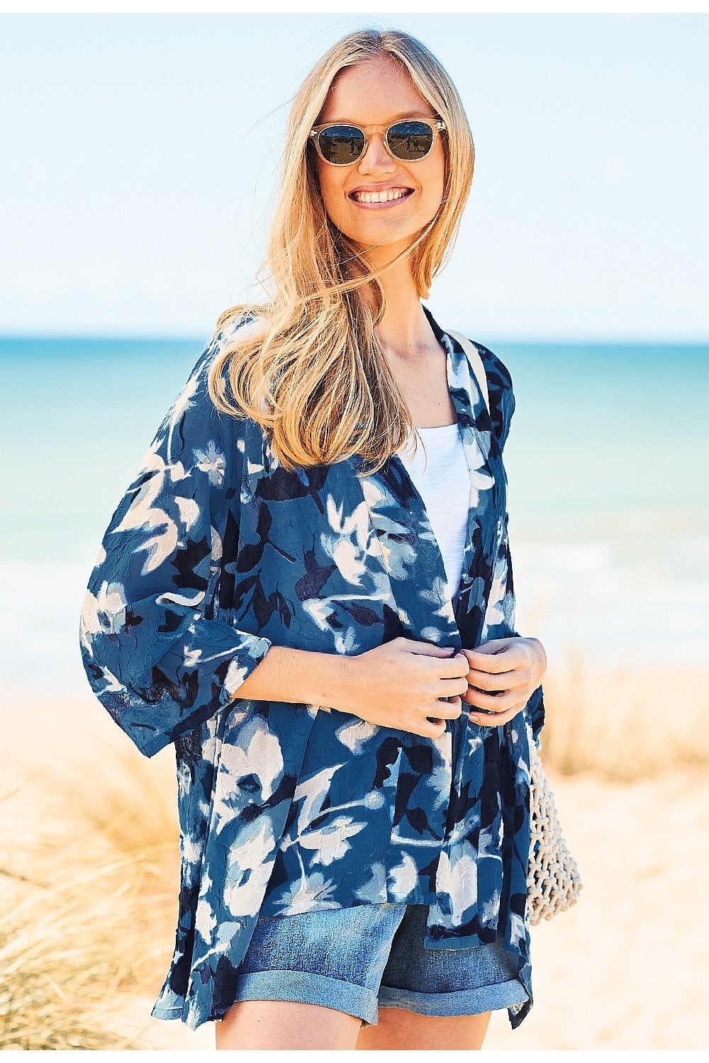 MARIA KIMONO MOONSHADOW PRINT | COL=FRENCH BLUE
