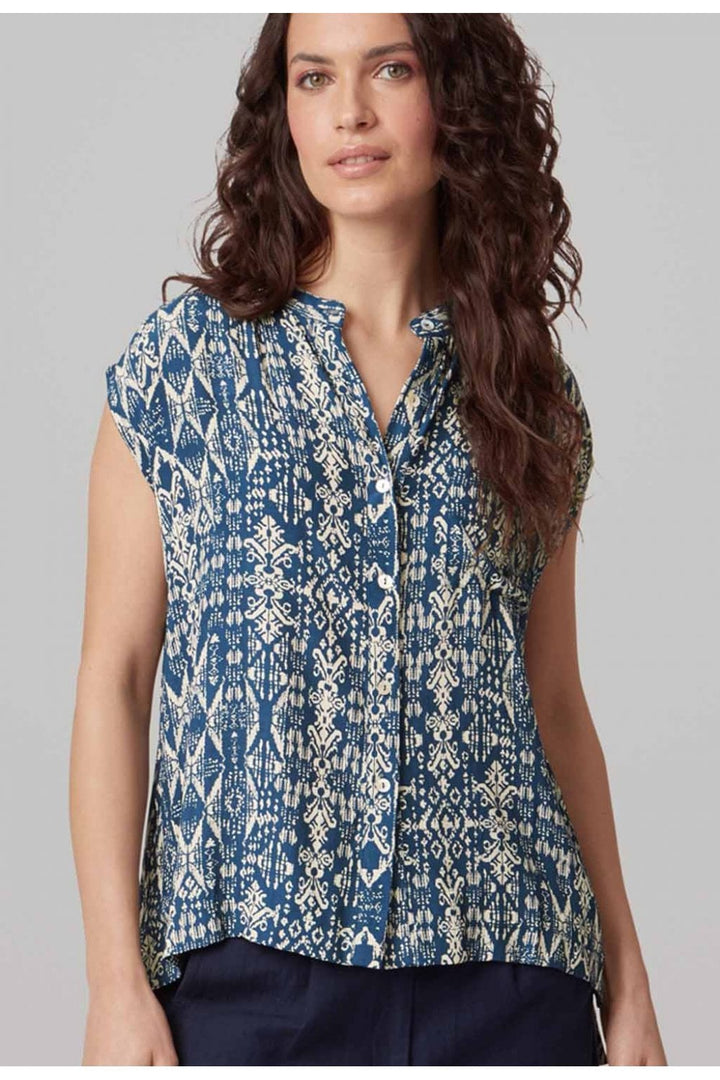 MAYA AZTEC TOP | COL=NAVY