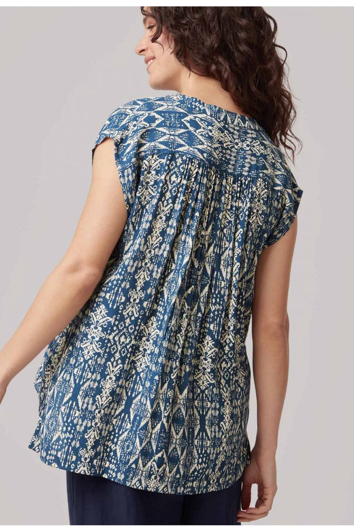 MAYA AZTEC TOP | COL=NAVY