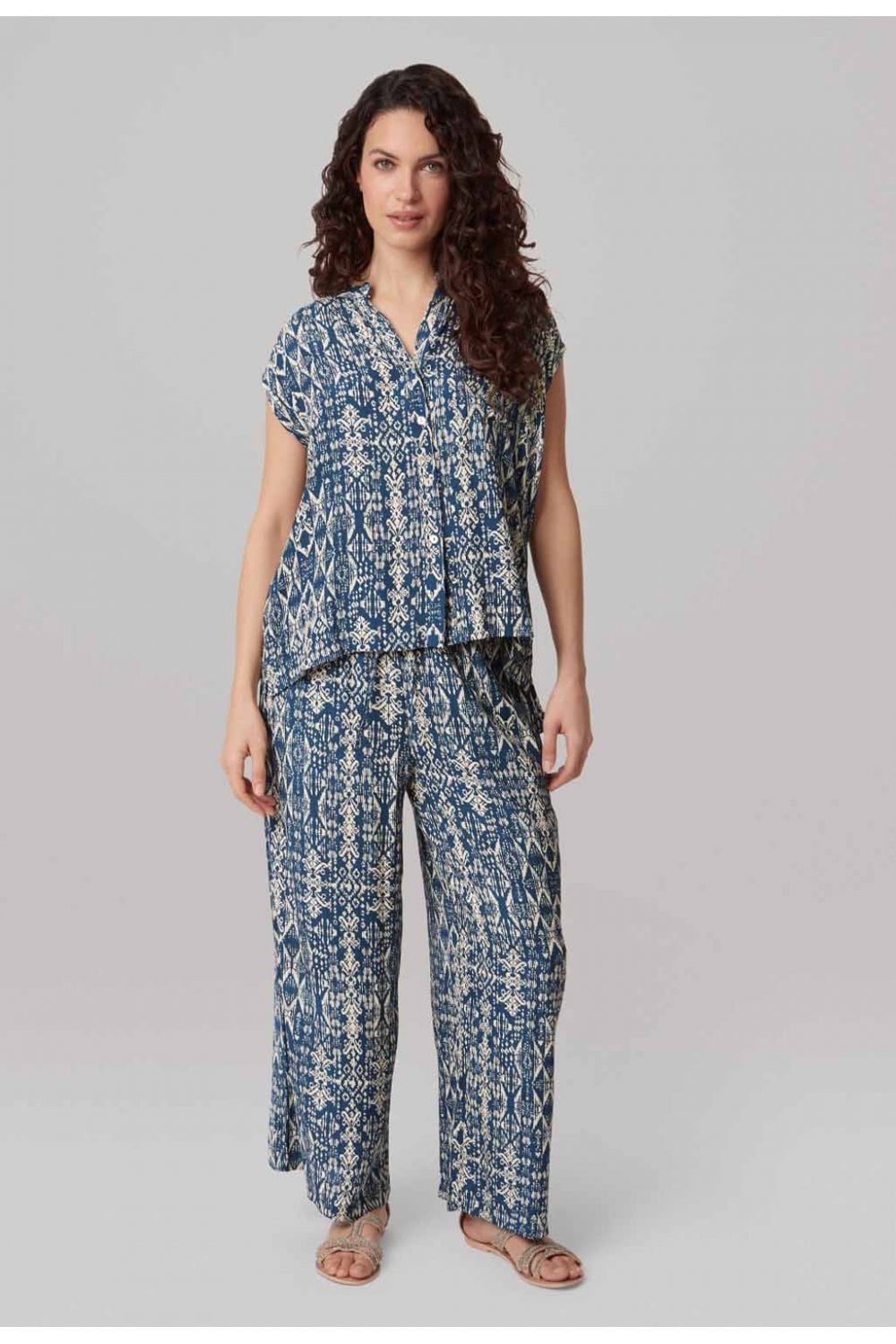 MAYA AZTEC TOP | COL=NAVY