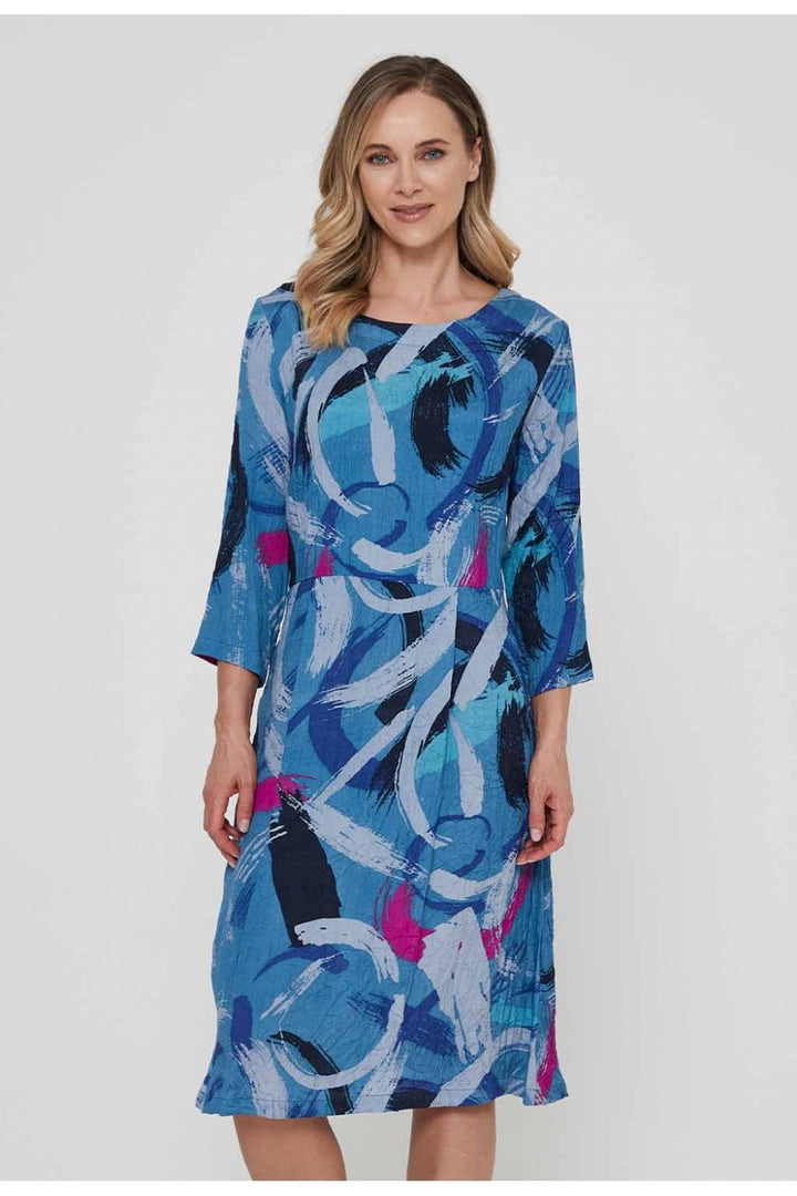 MONET DRESS | COL=BLUE