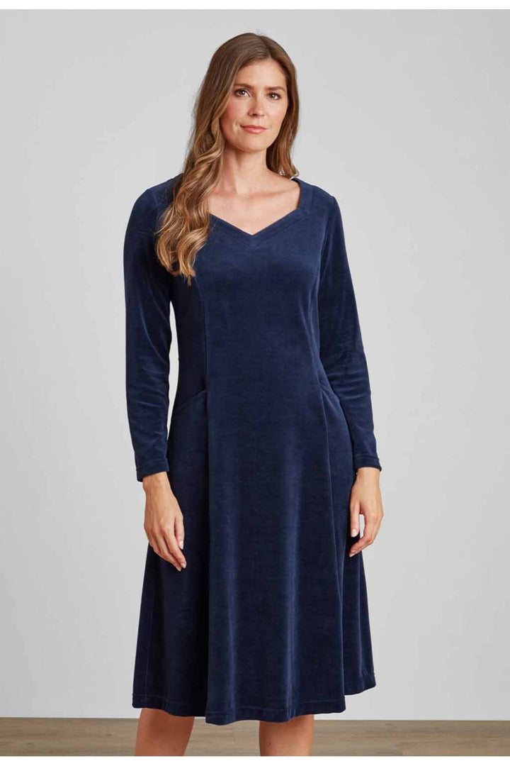 MONKIA VELVET DRESS | COL=SAPPHIRE