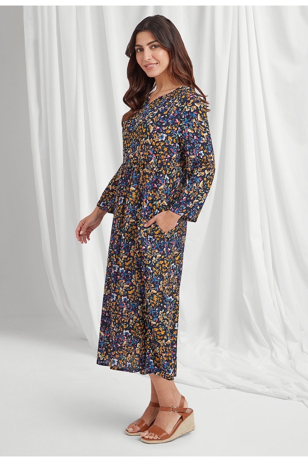 NALA DRESS WILD GARDEN PRINT | COL=MULTI