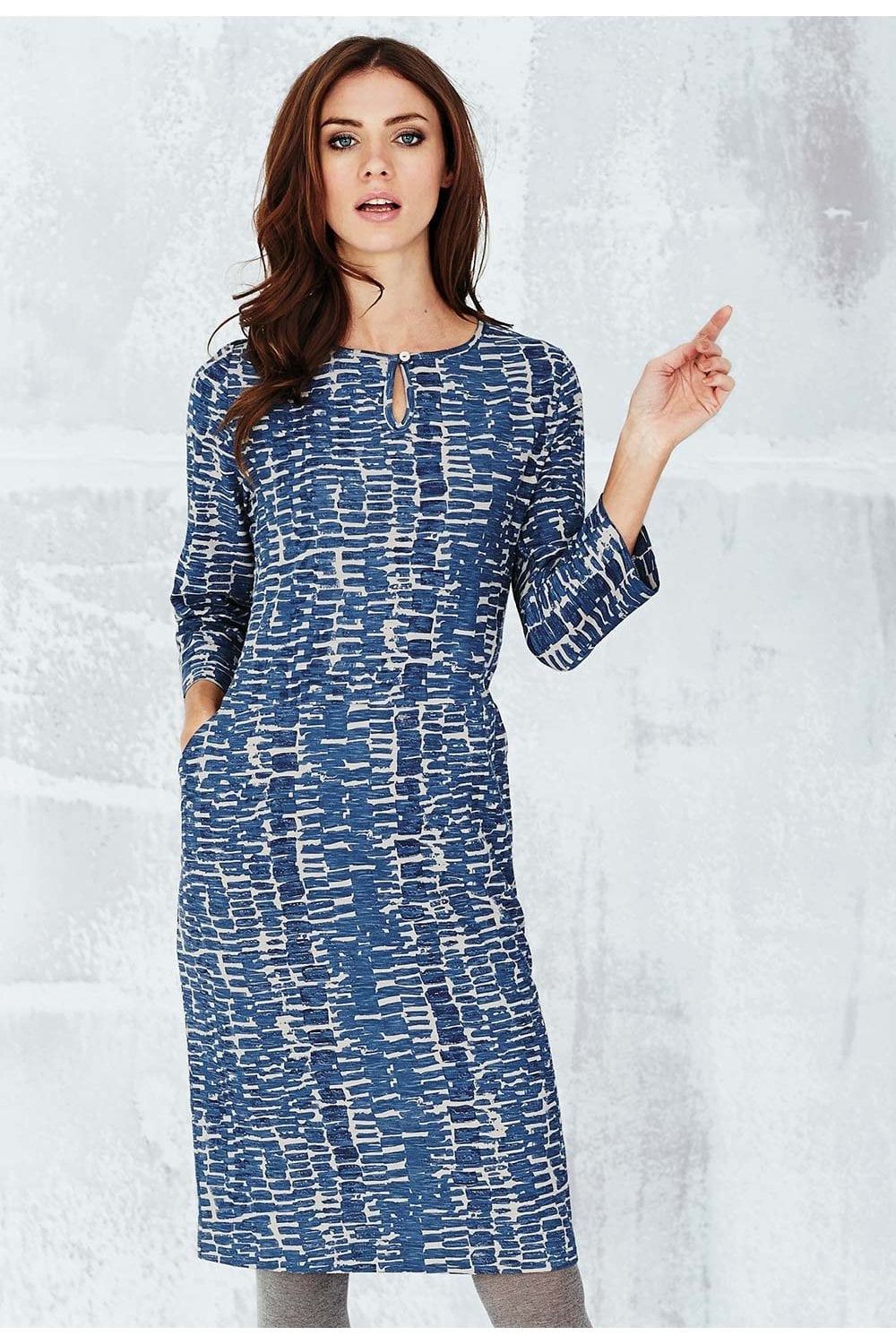 NENA DRESS PETRA PRINT | COL=AIRFORCE BLUE