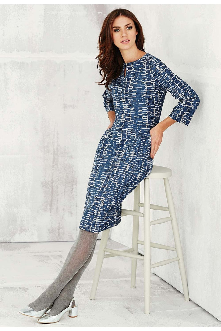 NENA DRESS PETRA PRINT | COL=AIRFORCE BLUE