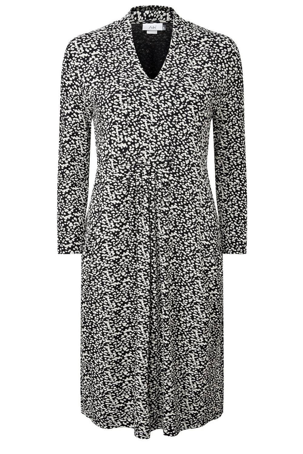 NICOLE DRESS SCATTER SPOT PRINT | COL=BLACK